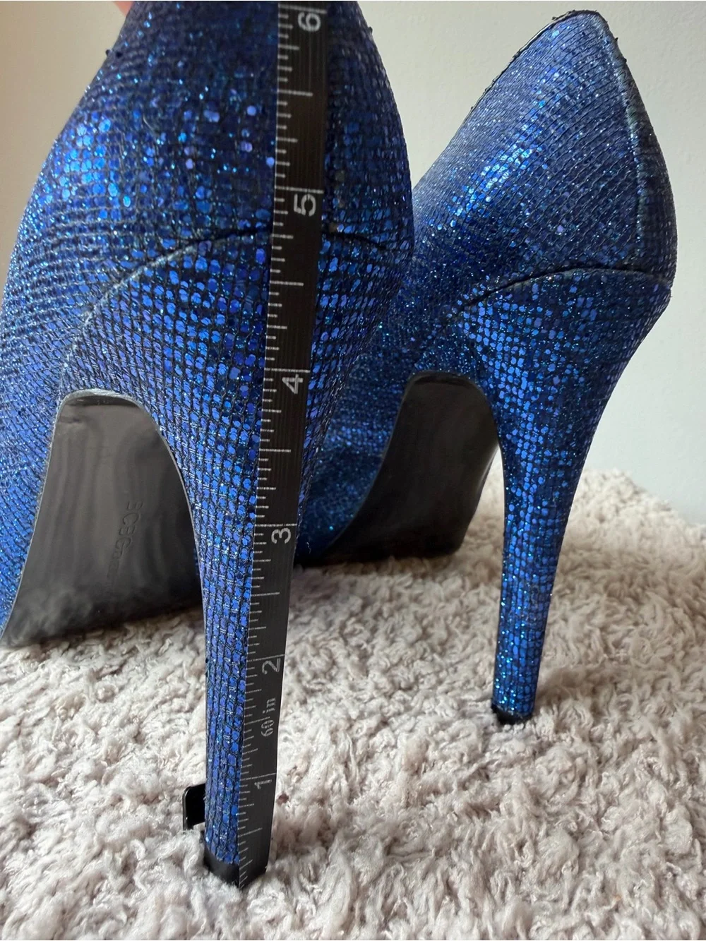 BCBGeneration Blue Sequin Platform Pumps